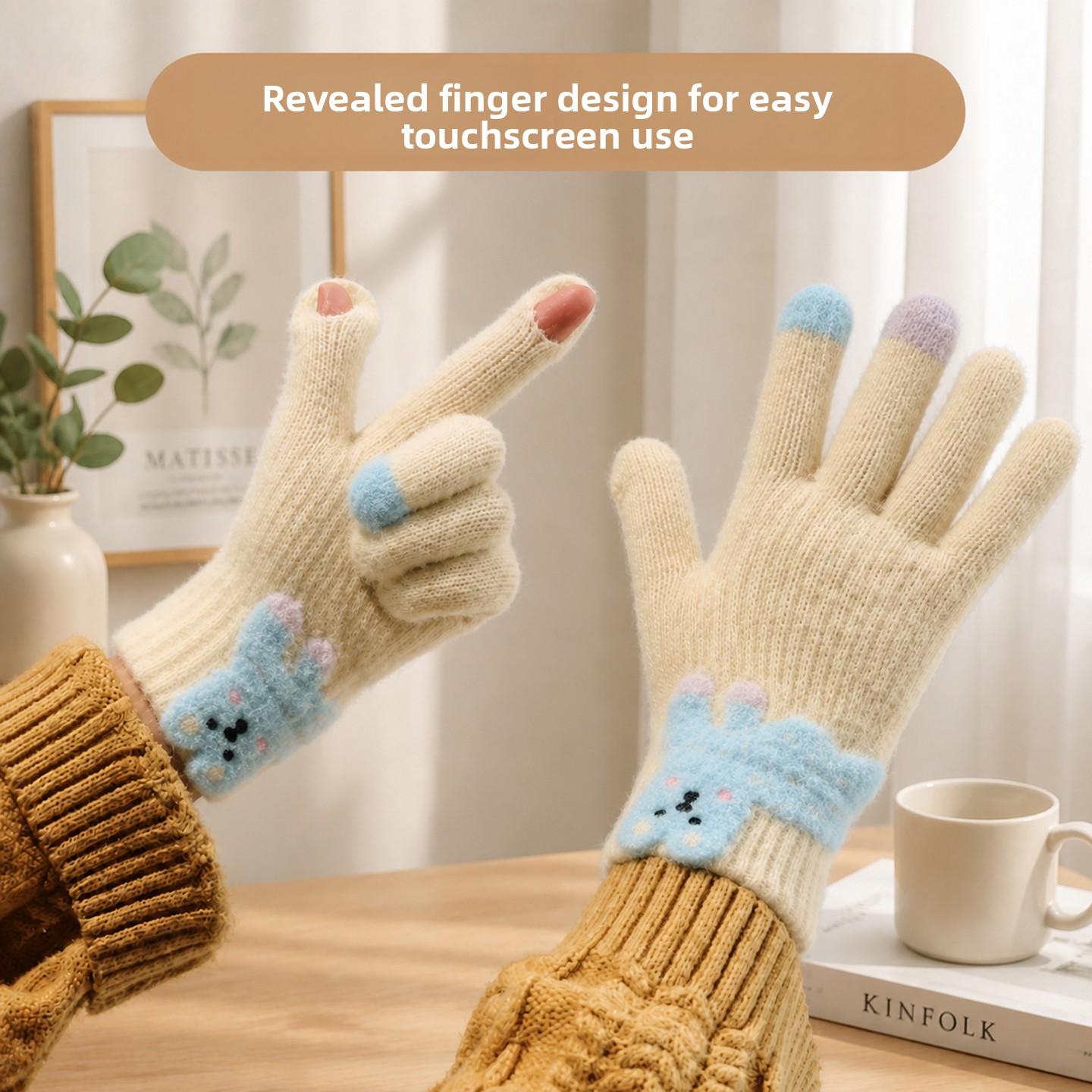 ถุงมือถักลายสุนัขพันธุ์ดัชชุนด - Wool Glove Lined บทวิจารณ์และราคา